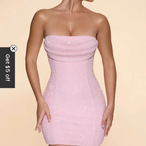 Oh Polly | Dresses | Oh Polly Pink Strapless Dress | Poshmark